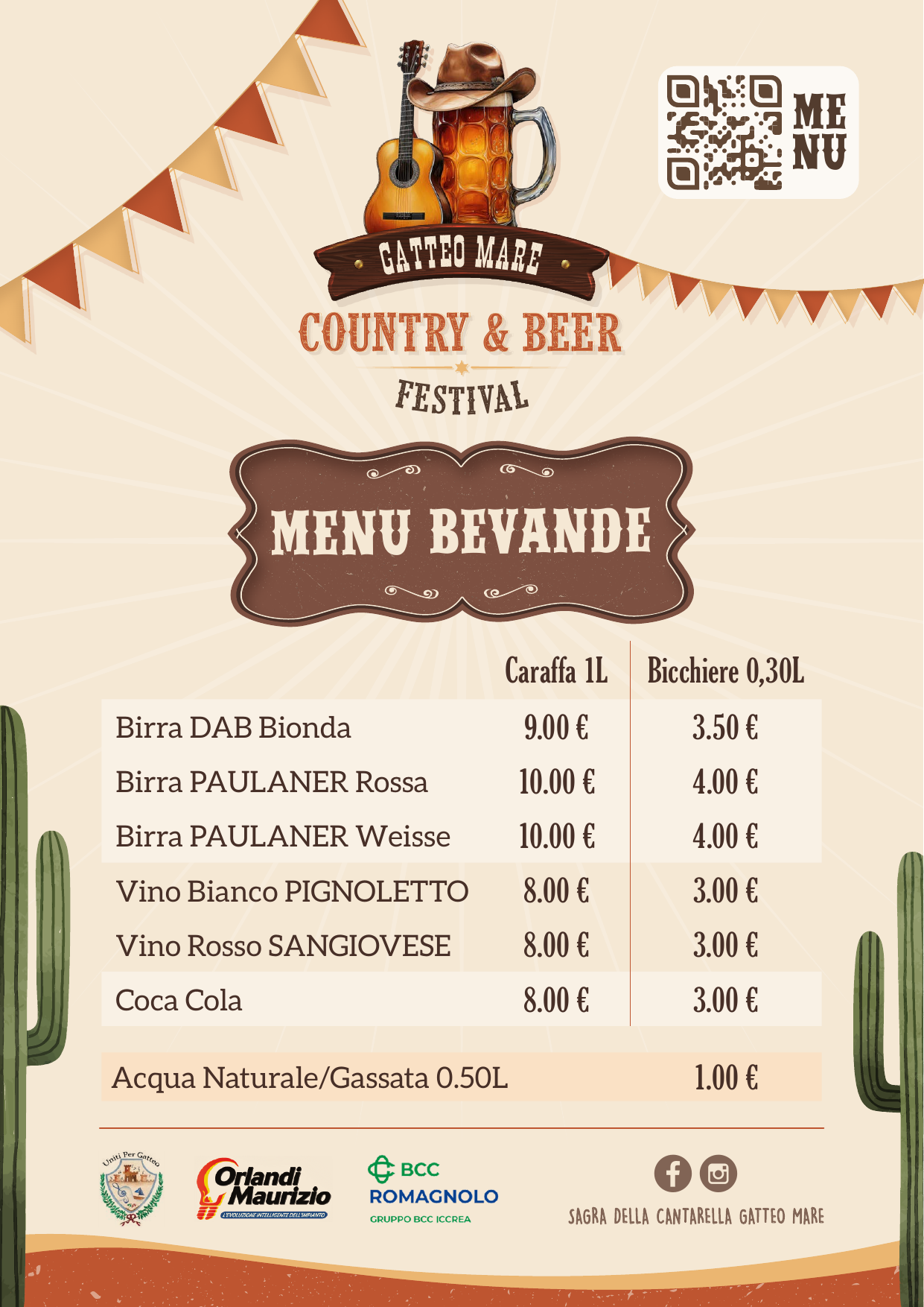 Menù Bevande Country & Beer Festival